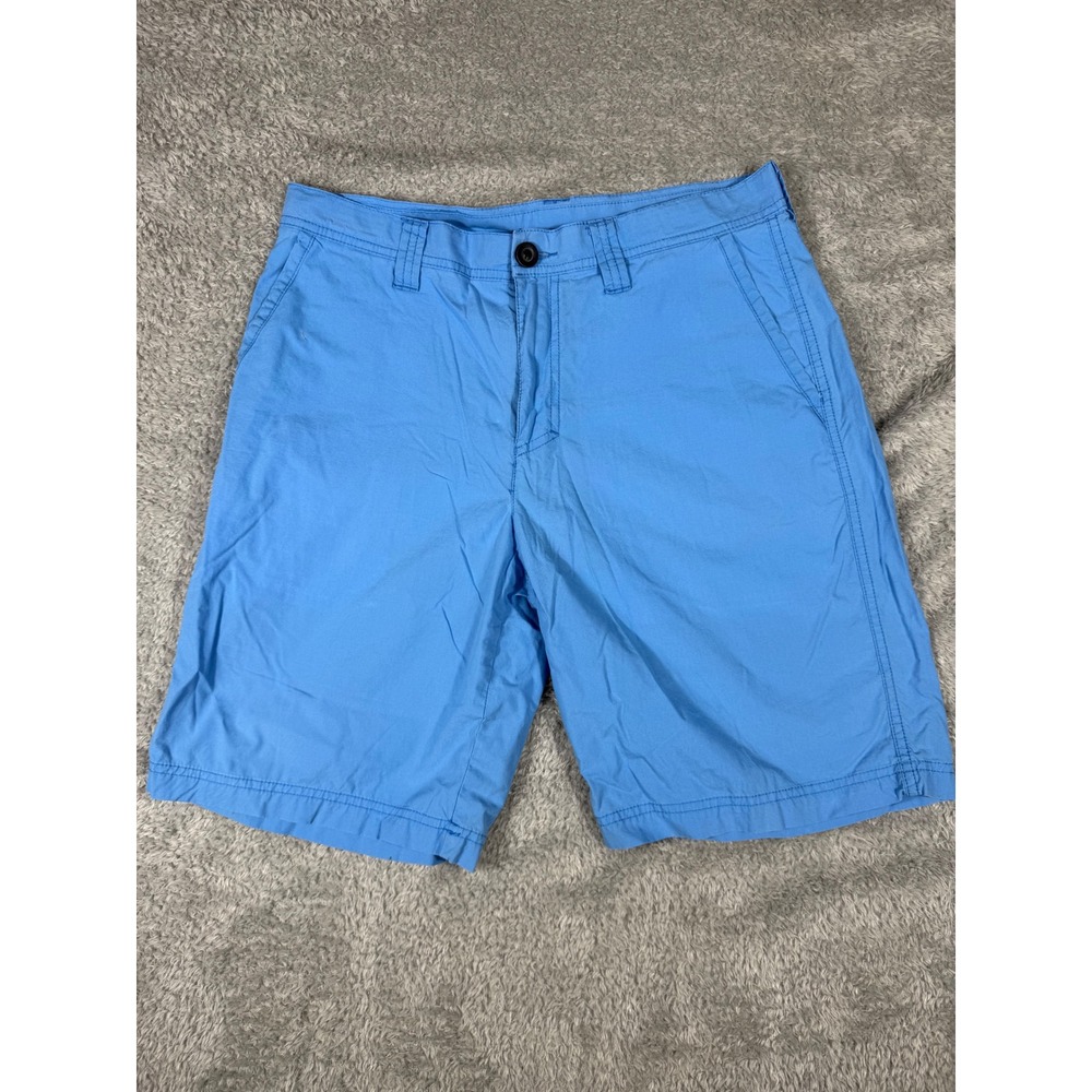 Columbia Shorts Mens 32 Blue Excellent 10 Inseam Cotton Casual Hiking Outdoor